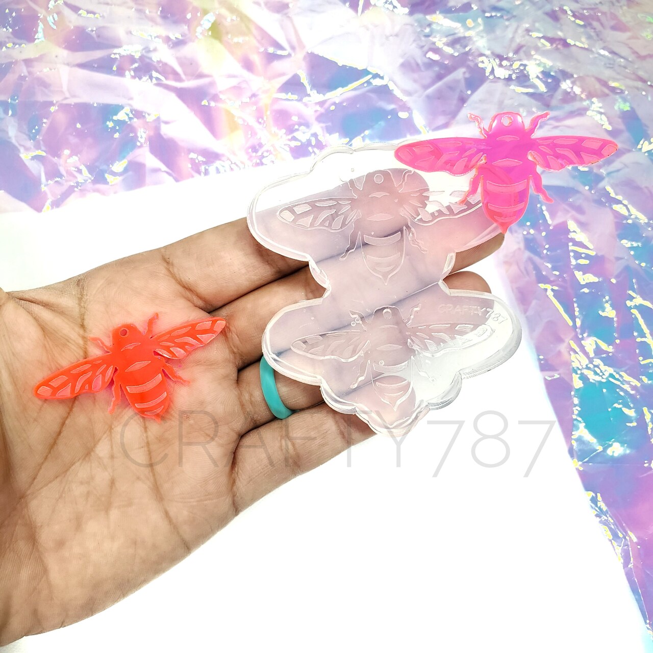 Bee Dangle Earring Silicone Resin Mold(D4)